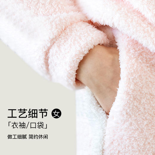 爱帝暖暖绒加厚加绒休闲连帽家居服套装 商品图6