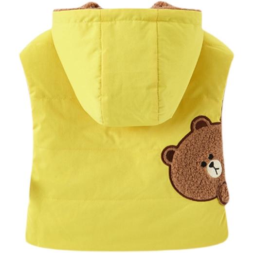 英氏-童衣类（冬）E1连梭帽马夹桔黄110CM 商品图4