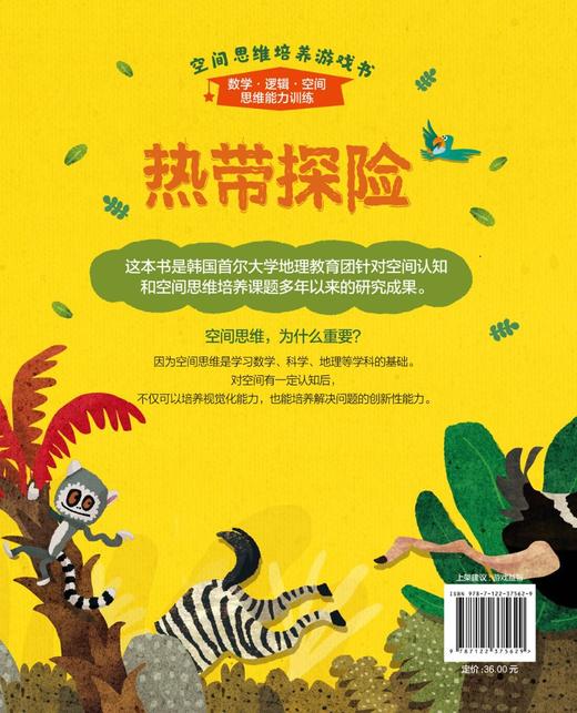 空间思维培养游戏书 热带探险 学龄前儿童少儿空间思维训练书籍 幼儿思维锻炼 非洲热带风格及有趣的热带探险活动 亲子阅读书籍 商品图1