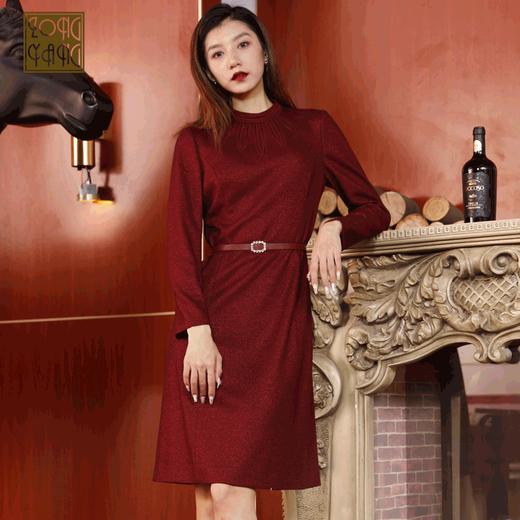 宗洋女士长袖显瘦气质款连衣裙BDK1ST7706Y-61 商品图0