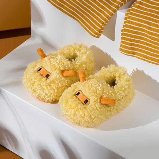 【柔软舒适 让宝宝爱上走路】儿童棉拖鞋冬季新款机器人男童女童居家防滑卡通宝宝拖鞋毛毛鞋 商品图7