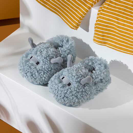 【柔软舒适 让宝宝爱上走路】儿童棉拖鞋冬季新款机器人男童女童居家防滑卡通宝宝拖鞋毛毛鞋 商品图9