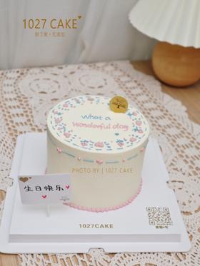 1027CAKE|   小清新 手绘 简约款