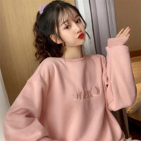 秋冬季2021新款港风卫衣女宽松韩版潮ins慵懒风日系刺绣外套上衣