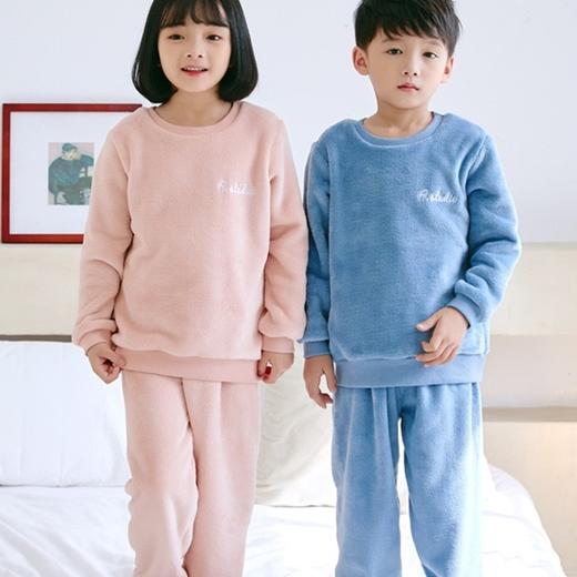 【超暖❗️舒服到爆的儿童家居服】加厚珊瑚绒，如绵柔般贴心，呵护宝宝稚嫩肌肤，透气舒适，加绒保暖睡衣睡裤套装男童女童父亲节礼物新年礼盒年货礼盒 商品图3
