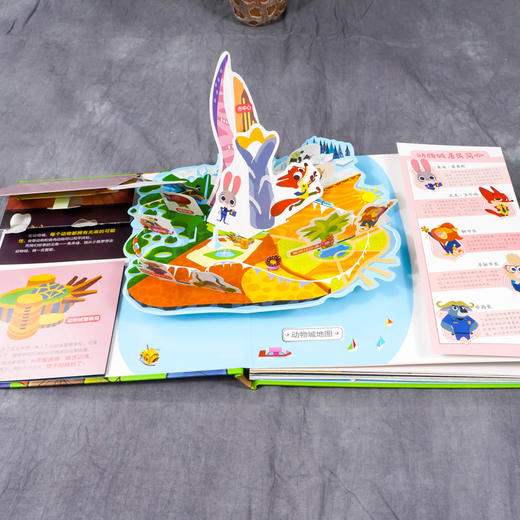 迪士尼互动立体翻翻书 疯狂动物城 迪士尼绘本故事书 幼儿园立体翻翻书 0-3-6岁幼儿启蒙玩具游戏书 亲子阅读 启蒙认知 亲子互动 商品图3