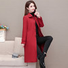 WE-TYP-31YKL053 大码纯色风衣外套女中长款2021冬装新款修身时尚过膝气质优雅大衣 商品缩略图3