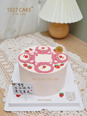 1027CAKE |  手绘蛋糕 ins风 草莓熊