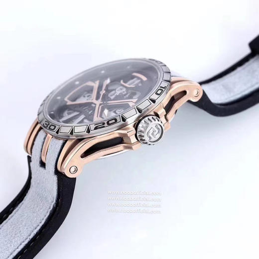 罗杰杜彼 ROGER DUBUIS （豪爵）Excalibur 王者系列 Sapphire crystal Carbon 钛合金 黑色DLC 涂层钛合金 镌刻日内瓦印记 商品图5