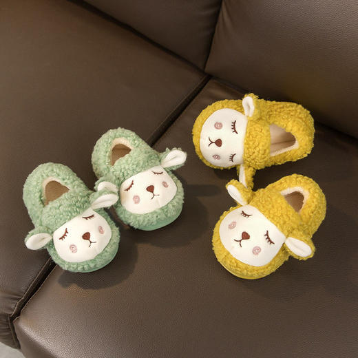 【防滑防撞 让宝宝放心行走】小鹿米利 儿童棉拖鞋男女童秋冬室内1-3岁宝宝儿童棉鞋毛毛鞋可爱 商品图3