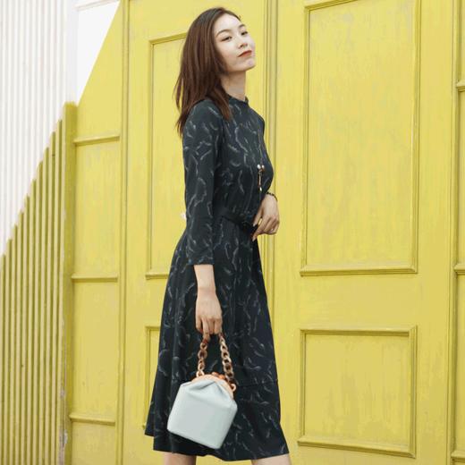 宗洋女士长袖过膝修身款连衣裙BQK3ST5225-60 商品图2