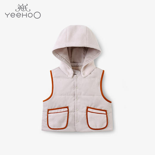 英氏-童衣类（冬）E1英梭帽马夹珍珠母100CM 商品图0