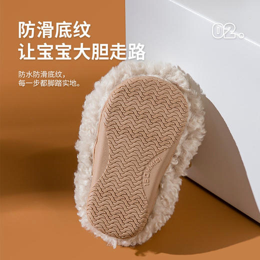【柔软舒适 让宝宝爱上走路】儿童棉拖鞋冬季新款机器人男童女童居家防滑卡通宝宝拖鞋毛毛鞋 商品图2