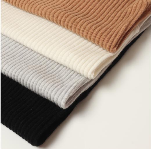 必备打底 | 48支精纺山羊绒V领针织罗纹打底背心 商品图6