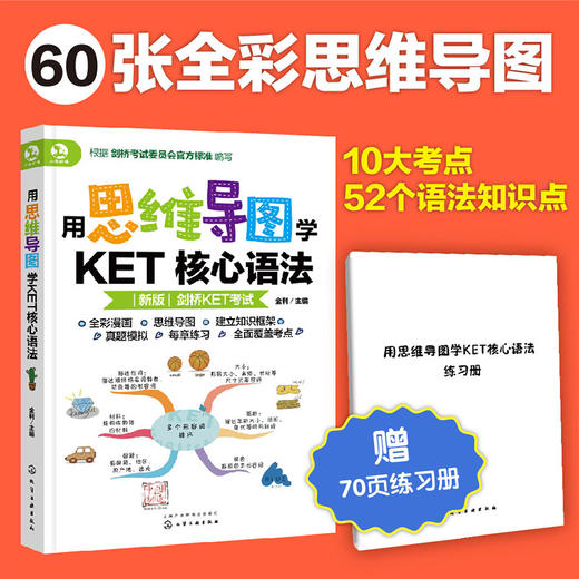 用思维导图学KET核心语法 6-12 剑桥KET考试 核心语法 体系化解析 思维导图 考试真题 语法知识框架 图文结合 小学生英语学习书籍 商品图5