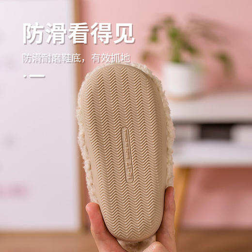 【萌趣可爱 元气满满】小鹿米利冬季新款 宝宝棉鞋可爱卡通室内防滑男童女童家居棉拖鞋 商品图3