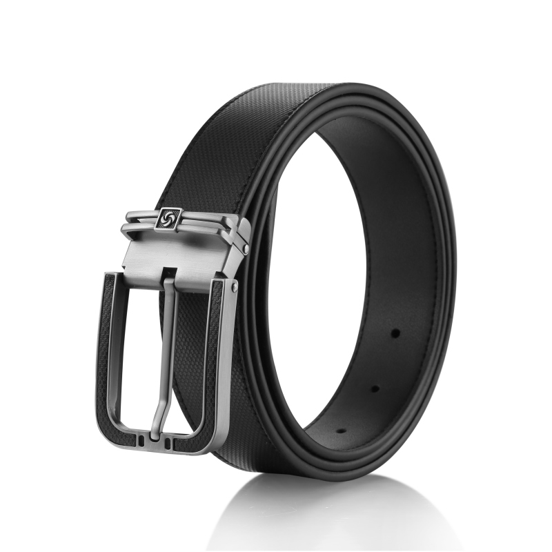 新秀丽男士经典简约牛皮商务休闲针扣皮带NQ0*007