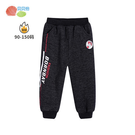 贝贝怡新品男童冬季宝宝保暖细腻加绒裤子加厚长裤214K2262 商品图6