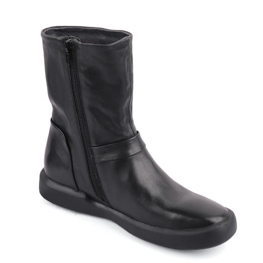 富贵吉祥2021时尚小牛皮女靴圆头F8B1858 商品图7