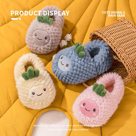 【防滑耐磨 好面料不掉毛】小鹿米利新款儿童棉拖鞋冬季室内家居防滑可爱卡通宝宝超软棉鞋