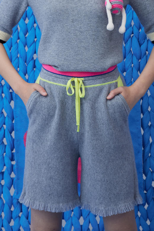  羊绒运动风流苏边短裤 SJF93K300N 商品图2