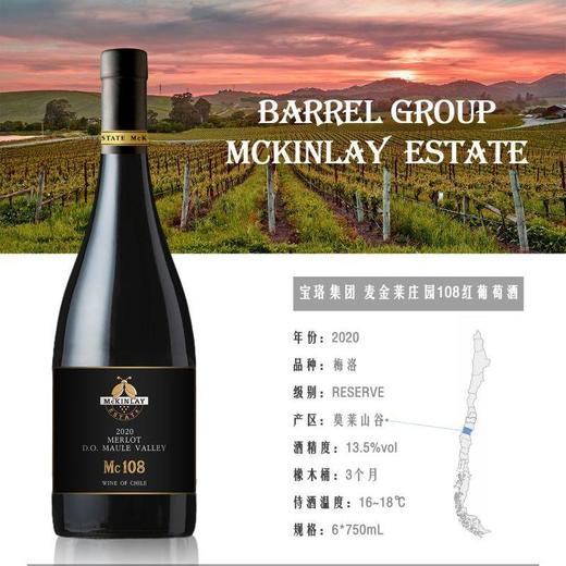 智利麦金莱庄园108红葡萄酒 750ml 商品图1