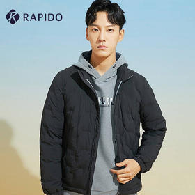 RAPIDO雳霹道2021冬季男士时尚轻量鹅绒休闲短款羽绒服CN1938C355
