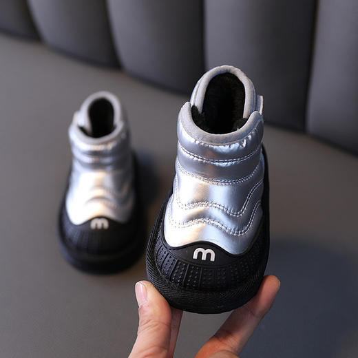 宝宝雪地靴小童加绒棉鞋2021年新款儿童靴子学步鞋冬季保暖鞋子男女童短靴 商品图3