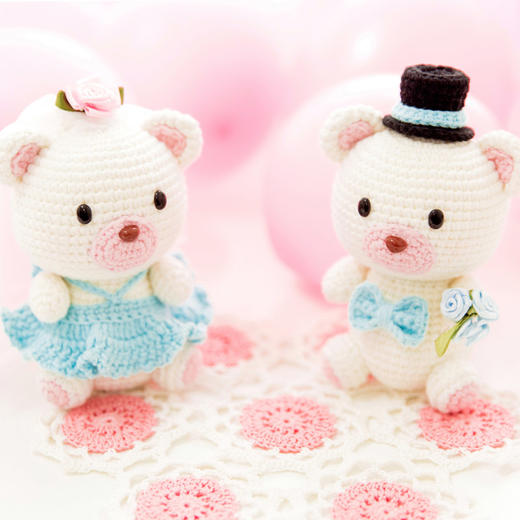 苏苏姐家婚礼小熊玩偶毛线团材料包 商品图0