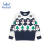 水孩儿男女童装2021秋冬新款儿童毛衣中大童时尚圣诞雪人针织线衣 商品缩略图4