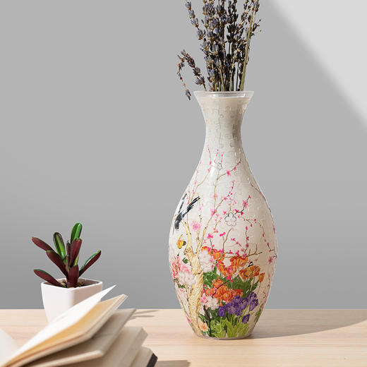 160片 透明花瓶拼图 立体拼图 S1028 鸟语花香 商品图1