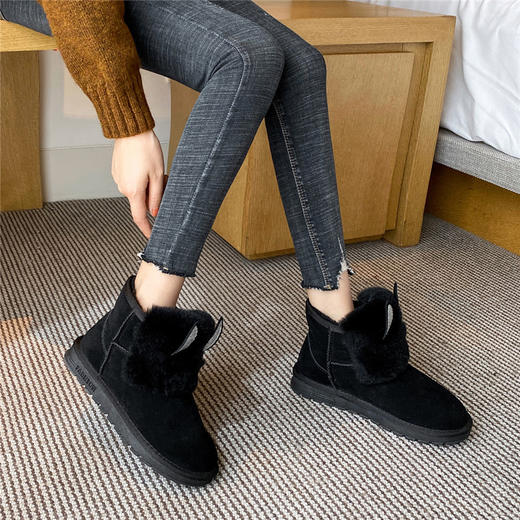 ZHR雪地靴女靴2021年新款棉靴女冬加绒加厚圆头爆款靴子平底短靴 商品图6