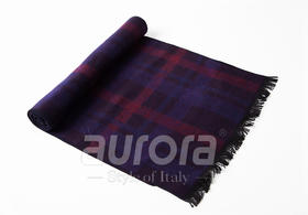 蓝紫 真丝双面提花拉绒围巾