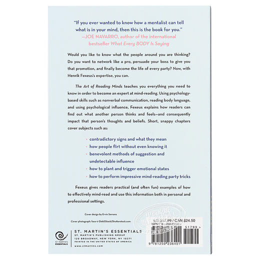 【中商原版】看人看到骨子里：瑞典读心术大师教你掌握人心、洞察人性 英文原版 The Art of Reading Minds Henrik Fexeus 商品图1