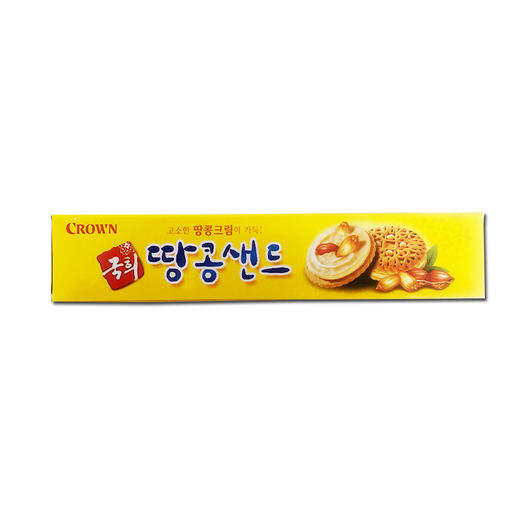 韩国进口crown克丽安花生夹心饼干早餐饼干休闲小零食 70g 商品图0
