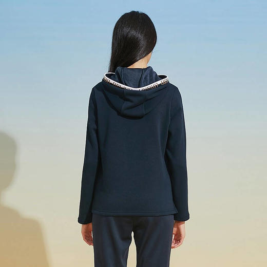 RAPIDO雳霹道2021秋冬女士珊瑚绒连帽加绒运动卫衣CP1941L45R 商品图1