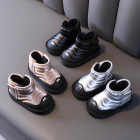 宝宝雪地靴小童加绒棉鞋2021年新款儿童靴子学步鞋冬季保暖鞋子男女童短靴