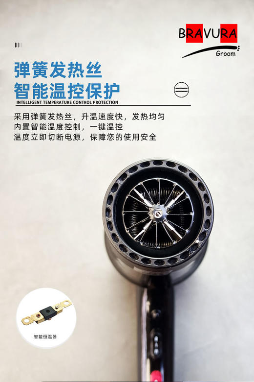 宠物专业大风力吹风机RA2402意大利BRAVURAGROOM品牌 商品图1