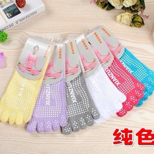 【3双装】健身空中瑜伽袜子蹦床硅胶防滑五指袜 商品图6