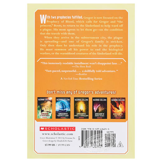 【中商原版】地下城3：温血诅咒 英文原版 GREGOR & CURSE 商品图1