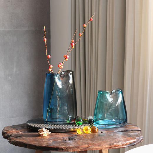 11月新品玻璃花瓶扁口加厚 商品图6