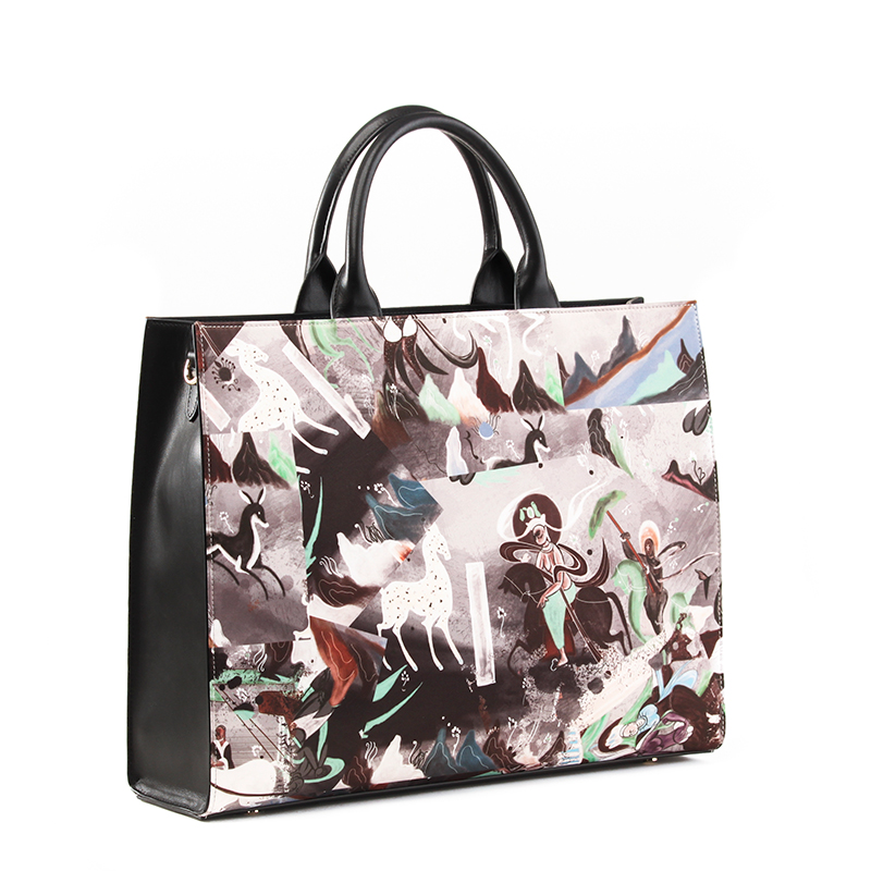 九色鹿 真丝手提包