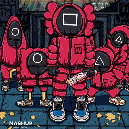 收藏系列《xx游戏Q》 别名：第六人 潮流艺术版画 52.5*72.5cm 商品图1