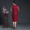 上海旗袍厂NBL-NT21379冬季毛呢妈妈婚宴旗袍喜庆参加新娘婚礼礼服丈母娘婚庆装长袖 商品缩略图2