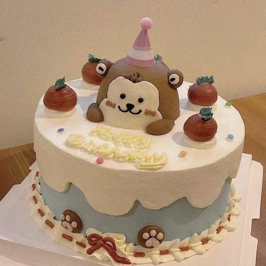 小猴子立体小动物蛋糕（-低糖处理无添加 商品图0