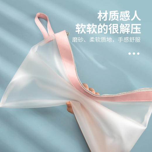 学生文件袋手提袋拎书袋磨砂透明a4档案袋资料袋补习袋 商品图5