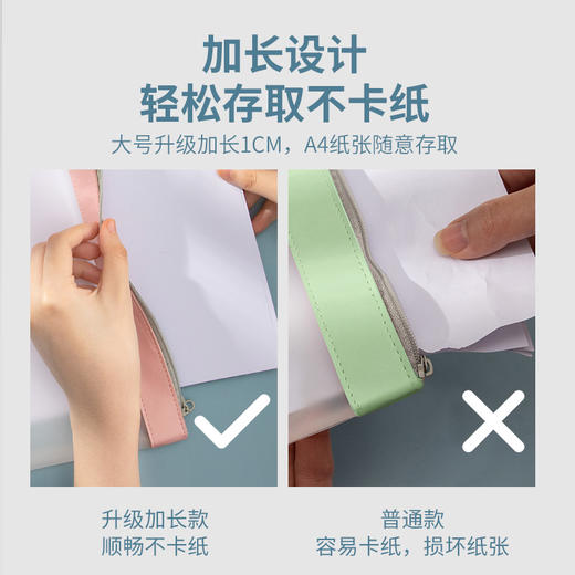 学生文件袋手提袋拎书袋磨砂透明a4档案袋资料袋补习袋 商品图4