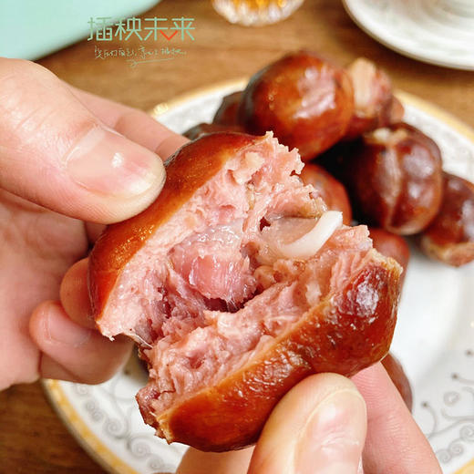 青川里 散养跑山黑猪肉 脆骨/排骨香肠400g*2袋 松柏枝叶熏制 手工灌装 自然晾干 口感鲜嫩脆爽 [福利品] 商品图2