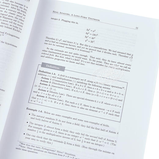 【中商原版】实分析 实变函数论 数学入门教材 英文原版 Real Analysis A Long-Form Mathematics Textbook Jay Cummings 商品图3