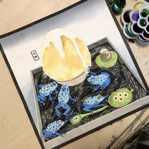 FallingCat『 黑糖沙冰 』 ｜方形复刻画 商品图0